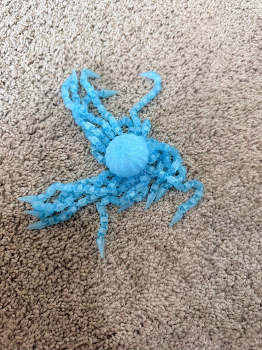 Bright Blue Flexible Octopus Toy